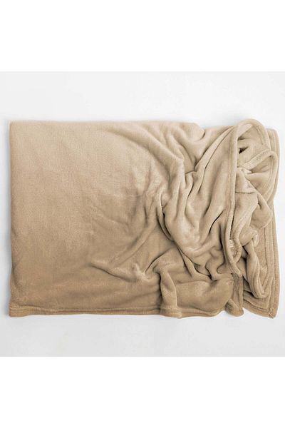 Ella Home Patura Ella Home, calduroasa si moale, Poliester, Bej, 170x130cm