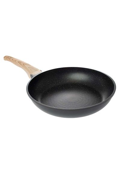 Ella Home Italia Universal frying pan with natural handle, Cast aluminum, 28 cm