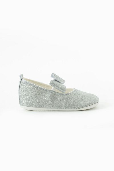 yummy kids First Step Non-Slip Sole Rubber Comfortable Glitter Bow Detailed Girls Ballerina Shoes Booties