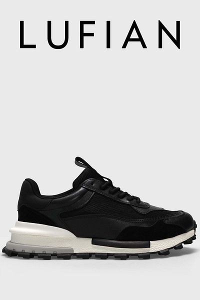 Lufian 111230265 Henry Sneaker Men's Leather Shoes Black