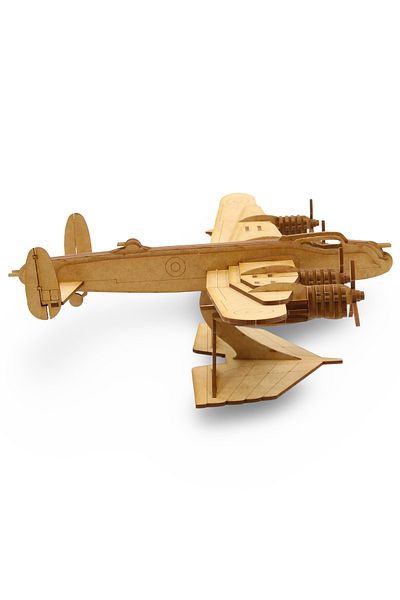 ALGWOOD 3D Avro Aircraft Puzzle - 80 Pieces Wooden Aircraft Model - DIY Hobby Puzzle
