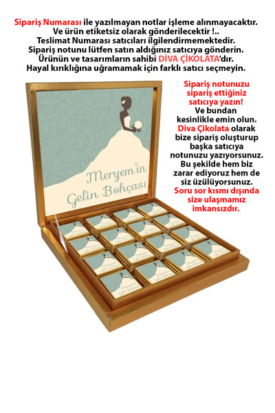 Diva Çikolata Gelin Bohçası Çikolatası 32 Adet Madlen Çikolata