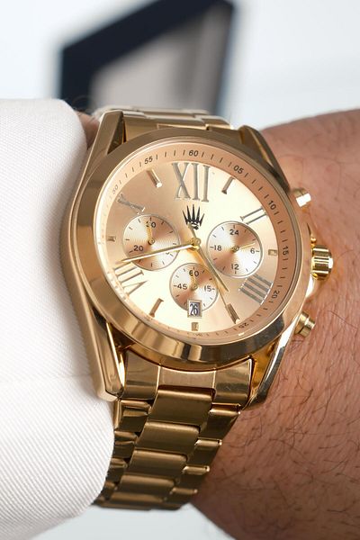 WATCHOFROYAL Royce Gold Steel Wristwatch