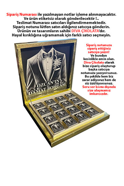 Diva Çikolata Damat Bohçası Çikolatası 32 Adet Madlen Çikolata