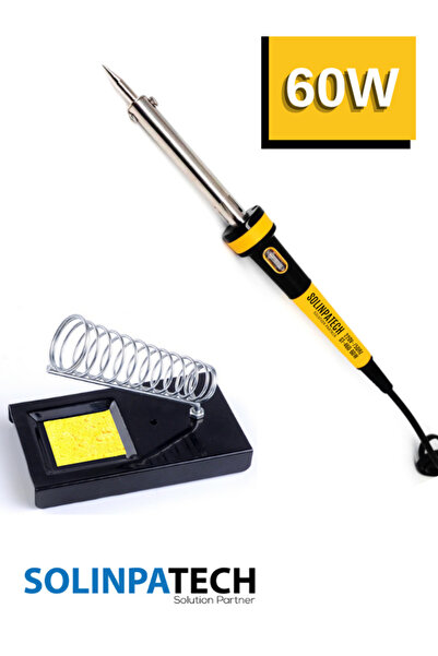 SolinpaTech 60w Profesyonel Yüksek Sıcaklığa Dayanıklı Resistörlü Kalem Havya Ve Standı