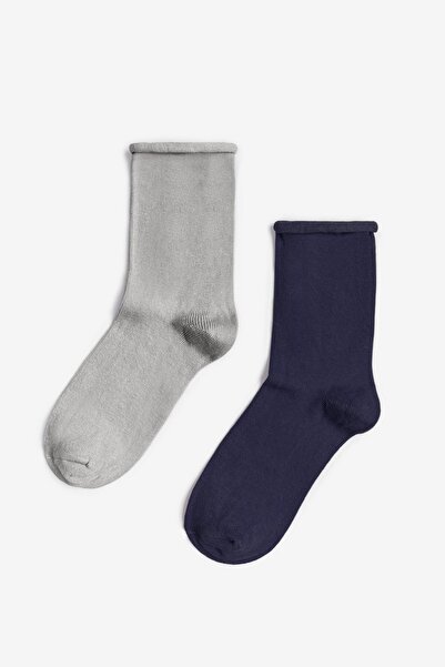 Calverton Socks عبوة من 2 جوارب نسائية من القطن العضوي غير مرنة ولا تترك علامات