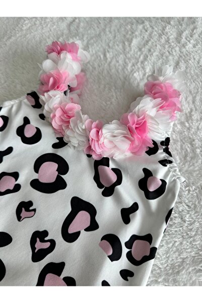 Pukka Boz Mc19 Lasis Leopard Floral Baby and Kids Swimsuit