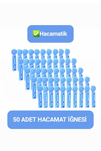 Hacamatik 50 Adet Hacamat Kalemi Iğnesi - Lanset Şeker Parmak Delme Iğnesi