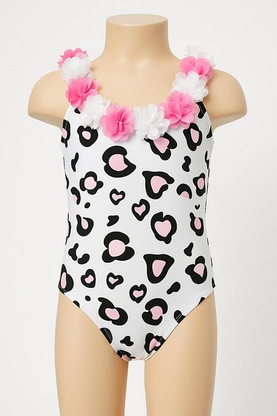 Pukka Boz Mc19 Lasis Leopard Floral Baby and Kids Swimsuit