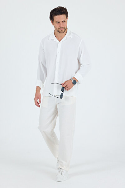 SKYMOOD Оверсайз-сорочка Aerobin для чоловіків з льоняною фактурою