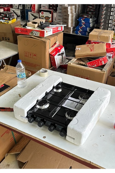 Netoc LÜX 4 GÖZLÜ OCAK TÜPLÜ (LPG)-(SİYAH)