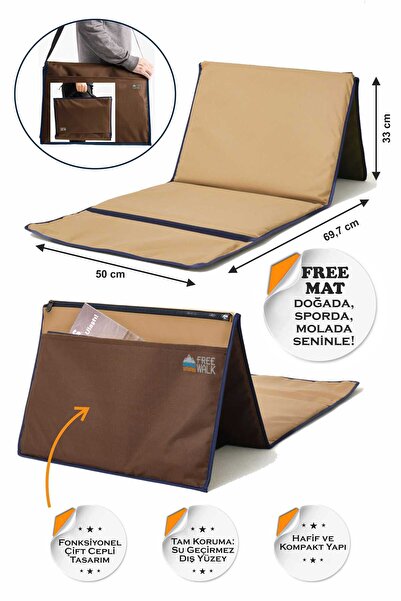 Free Walk Katlanabilir Sırt Dayamalı Kamp, Şezlong, Plaj, Yoga ve Oturma Dinlenme Matı