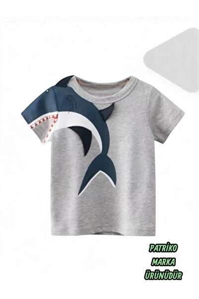 patriko tekstil 3d SharK Design for Boy - Kres, Kindergarten T-shirt