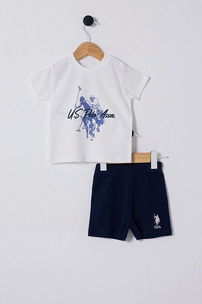 U.S. Polo Assn. U.S Polo Assn Baby Boy 2-Piece Set - White