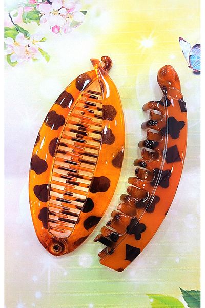 GÜLPEŞE 2 Pack Leopard Detailed Fish Banana Buckle Xp-779