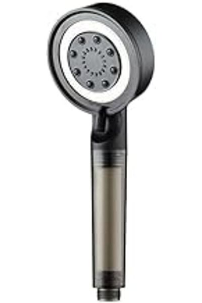 Mu Art Ahşap Fusty Grandfilter 5-Function High Pressure Limescale Filtered Shower Head (Black)