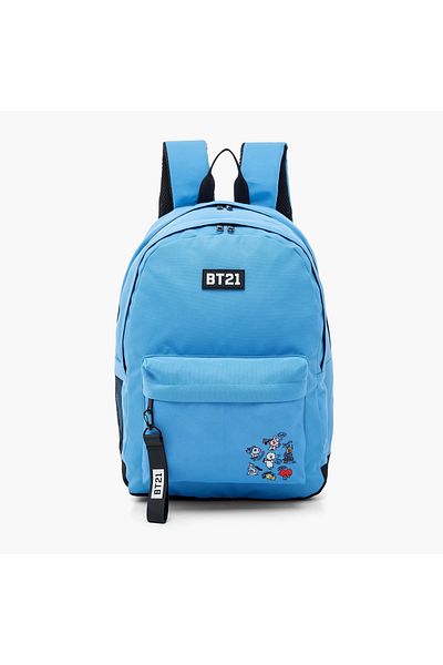BT21 Printed Backpack with Adjustable Straps and Zip Closure - 16 inches