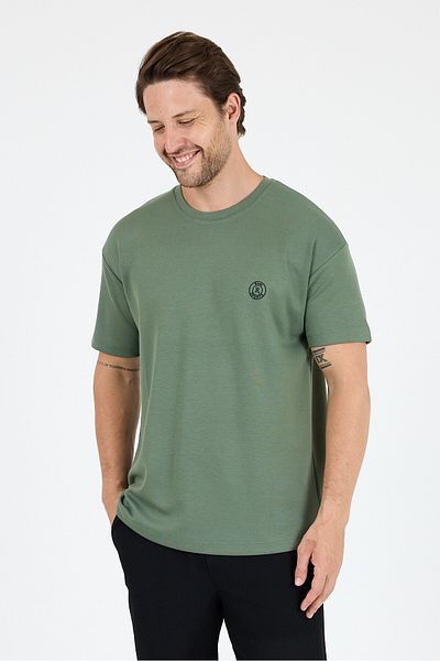 Rodi Oversize Crew Neck Short Sleeve Men's T-Shirt Loose Casual Fit, Summer Men's Basic T-Shirt 7840