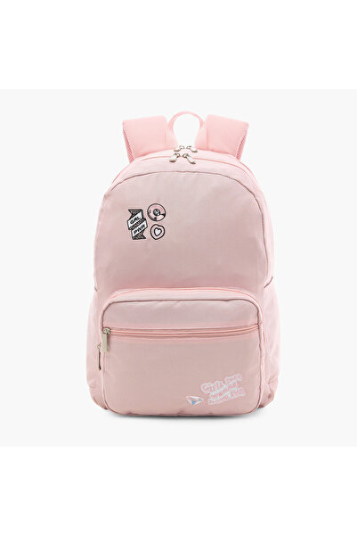 Juniors حقيبة ظهر مطبوعة مع أحزمة كتف وسحاب للإغلاق - 16 بوصة