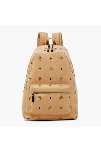 Juniors حقيبة ظهر مطبوعة بأحزمة قابلة للتعديل وسحاب للإغلاق - 17 بوصة