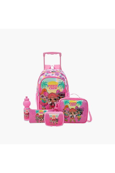 MGA L.O.L. Surprise! Print 5-Piece Trolley Backpack Set - 16 inches