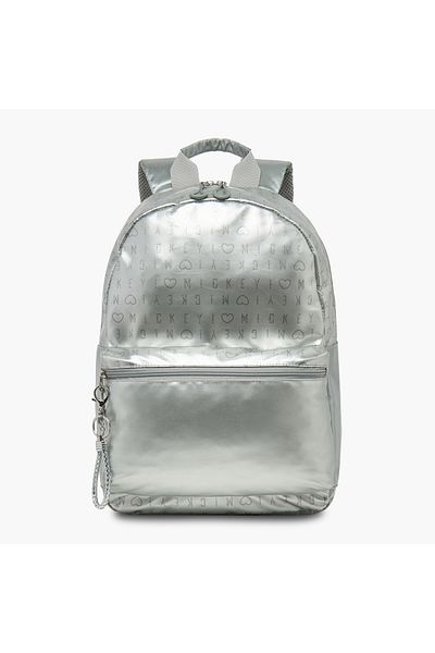 Disney Alphabet Print Backpack with Adjustable Straps and Zip Closure - 16 inches