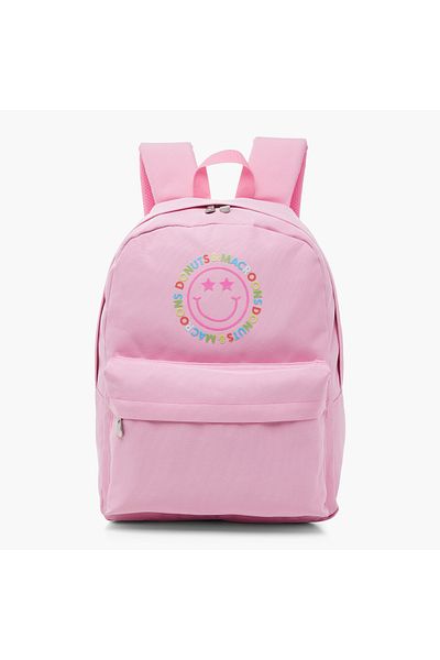 Juniors Printed Backpack with Adjustable Shoulder Straps and Zip Closure