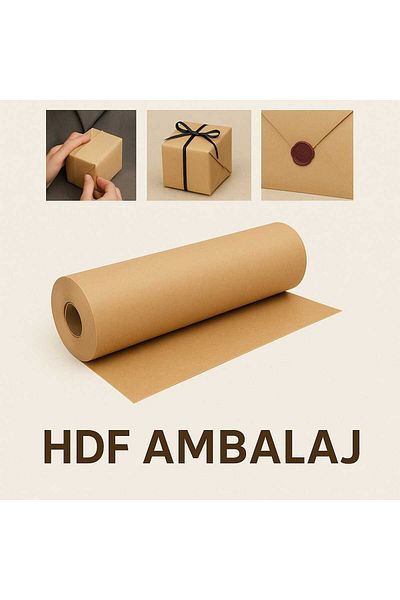 HDF PAZARLAMA Kraft Paper 50cm X 10 Meters Roll for Packing and Dowry Wrapping Paper Flower Paper Gift Packaging