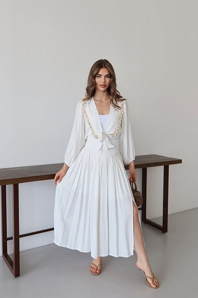 Neşeli Butik Women's Tassel Detailed Slit Bohemian Suit Nbnp015