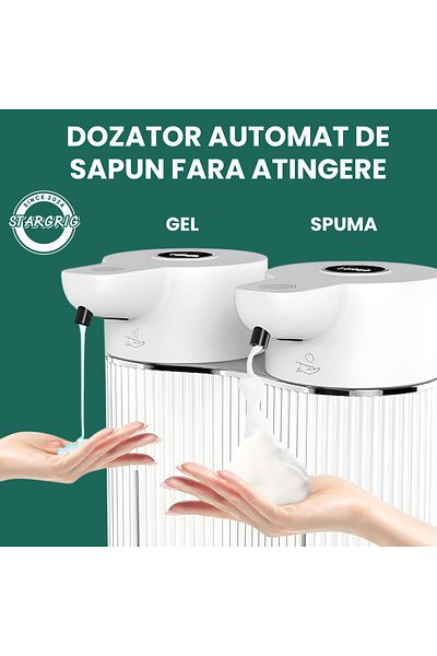 STARGRIG Dozator Automat Dublu STARGRIG®, 800ml, USB, 4 Trepte, Touchless, IPX6, Montaj Ușor