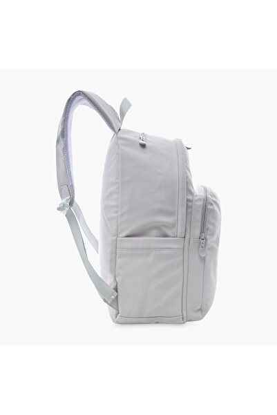 Juniors Solid Backpack with Adjustable Straps and Zip Closure - 16 inches