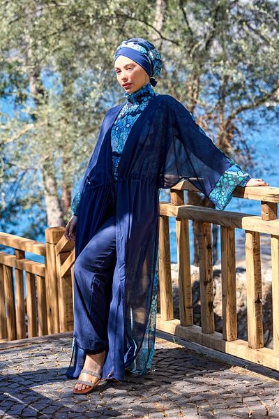 NS TASARIM MAYO Ocean Model Allerli Design Hijab Jumpsuit Swimsuit