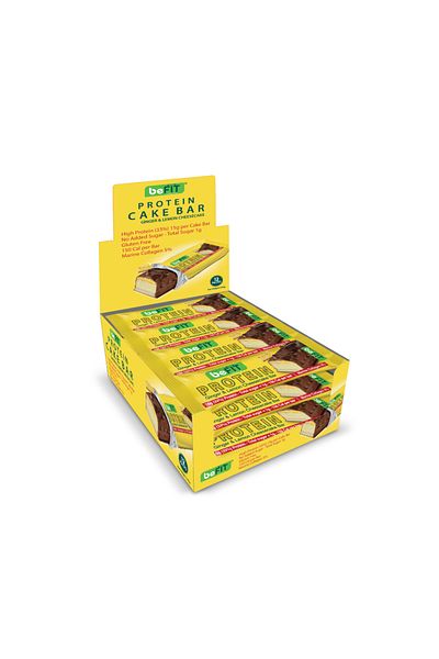 Be Fit Ginger & Lemon Cheesecake Protein Cake Bar 12 pcs per pack