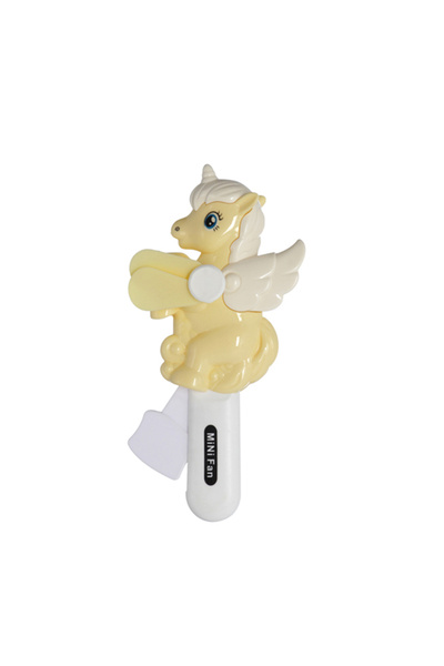 Vovo Store Kanatlı Unicorn El Fanı – Elle Basmalı Mini Vantilatör | Sessiz & Taşınabilir