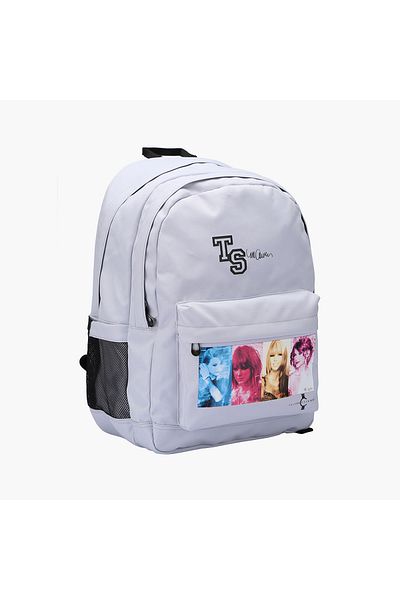 Celebrtyicons Swifties Print Backpack with Adjustable Straps and Zip Closure - 30x20x44 cm