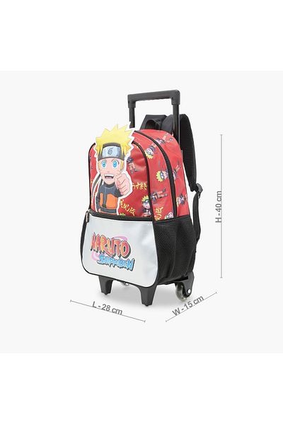 TV TOKYO TV Tokyo Naruto Print Trolley Backpack with Retractable Handle - 14 inches