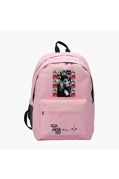 Celebrtyicons Swifties Print Backpack with Adjustable Straps and Zip Closure - 30x20x44 cm