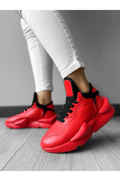 Casual Women's sneakers made of ecological leather, casual, H9, orange
