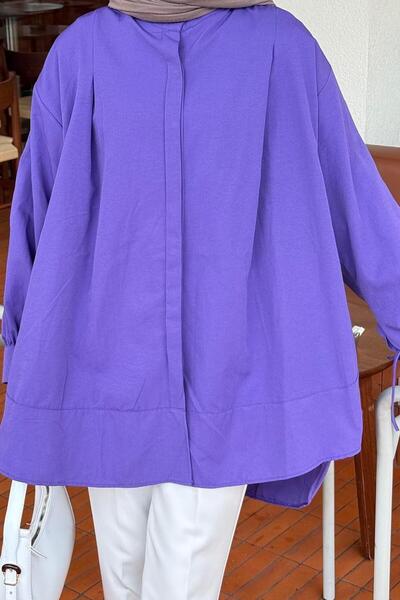 lamelif Cuff Tunic Purple