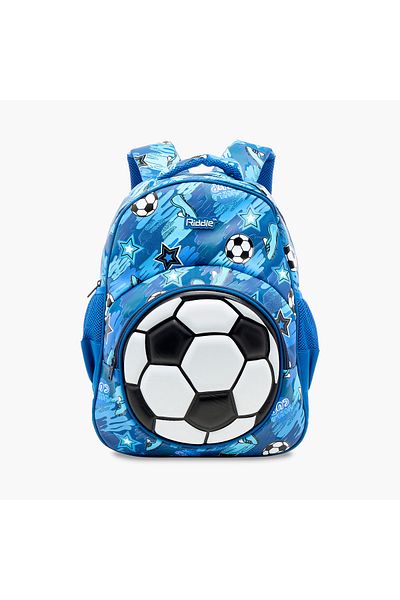 Juniors Football Print Backpack with Adjustable Shoulder Straps - 16 inches