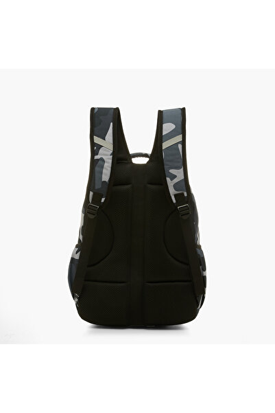 Juniors All-Over Camouflage Print Backpack with Adjustable Straps and Zip Closure - 16 inches