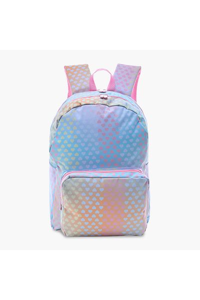 Juniors Printed Trolley Backpack with Wheels and Adjustable Straps - 16 inches
