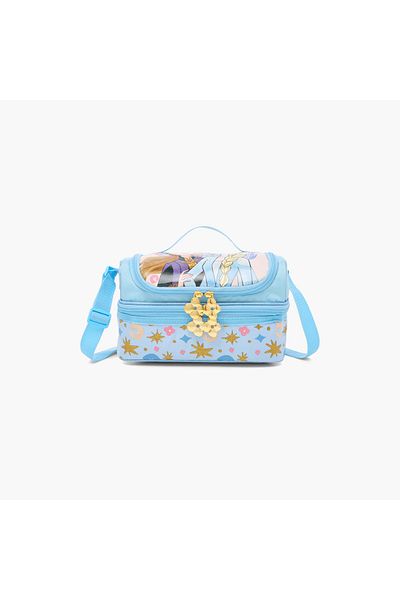Disney Frozen Print Lunch Bag with Zip Closure and Adjustable Strap