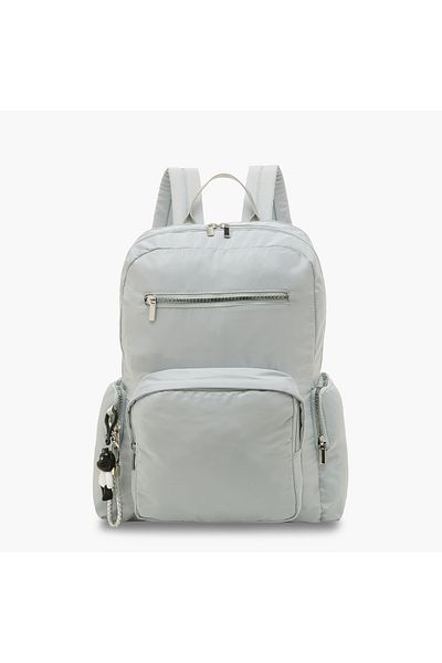 Juniors Solid Backpack with Adjustable Straps and Zip Closure - 16 inches