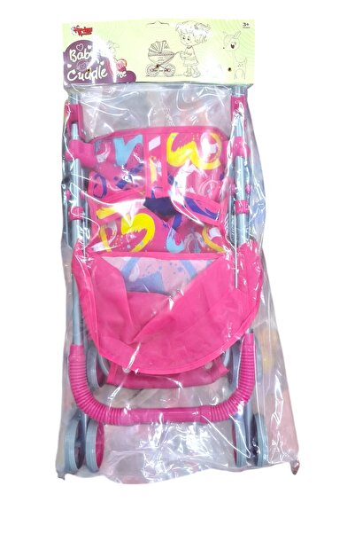 Vardem I Chose I Bought Baby Stroller Metal Foldable Stroller with Canopy Pink Heart 4 Wheels 3