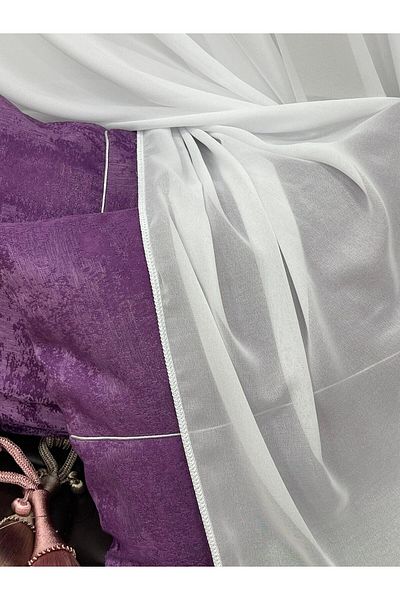 Liz Line Plain silk curtain, with fringe, various colors and sizes, from the "Hesperia" collection by Liz Line