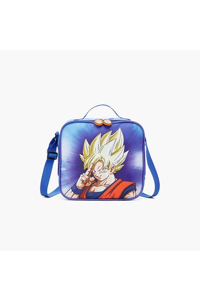 SPACETOON Dragon Ball Z Print Thermal Insulated Lunch Bag with Zip Closure