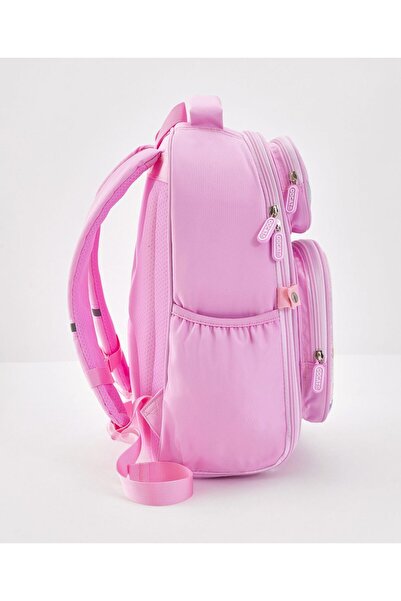 Bonfino Bonfino Whale Themed School Bag, Padded Shoulder Straps, Pink - 17 Inches