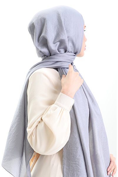 sefamerve Madame Mary French Voile Shawl 19099-03 Gray