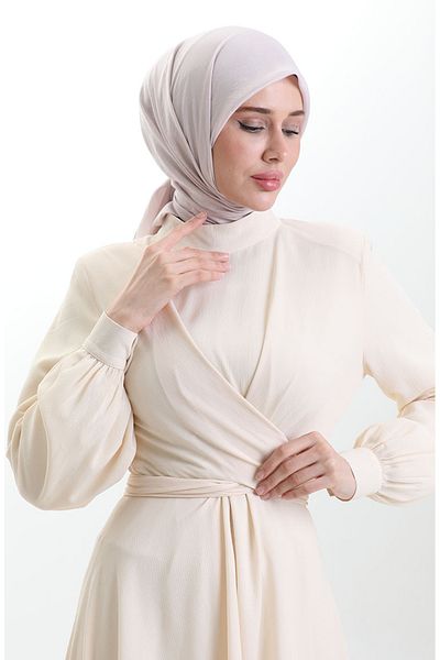 sefamerve Madame Mary French Voile Φουλάρι 19098-24 Sand Grey